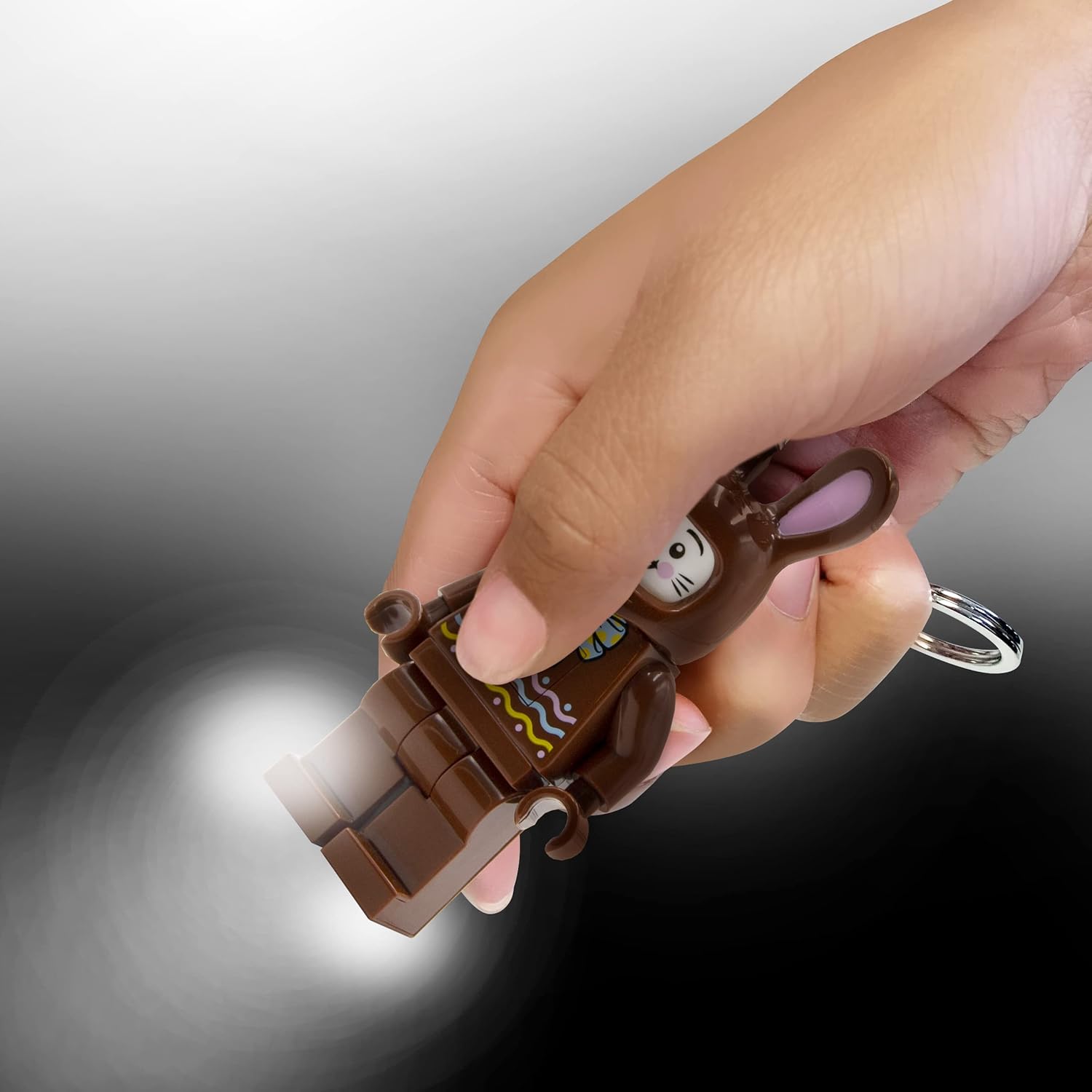 LEGO Chocolate Bunny & Carrot Mascot Keychain Light Bundle