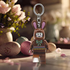 LEGO Chocolate Bunny & Carrot Mascot Keychain Light Bundle