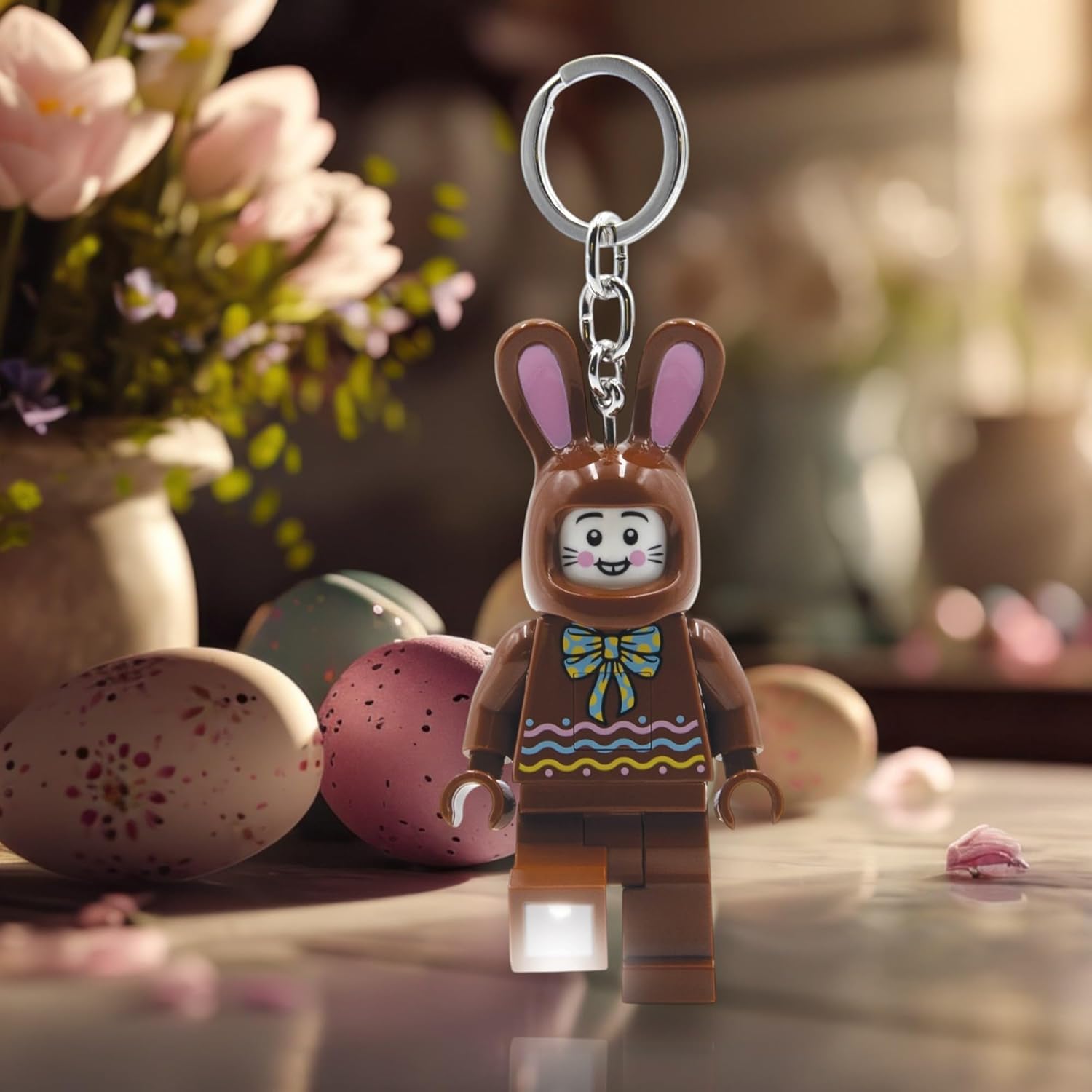 LEGO Chocolate Bunny & Carrot Mascot Keychain Light Bundle