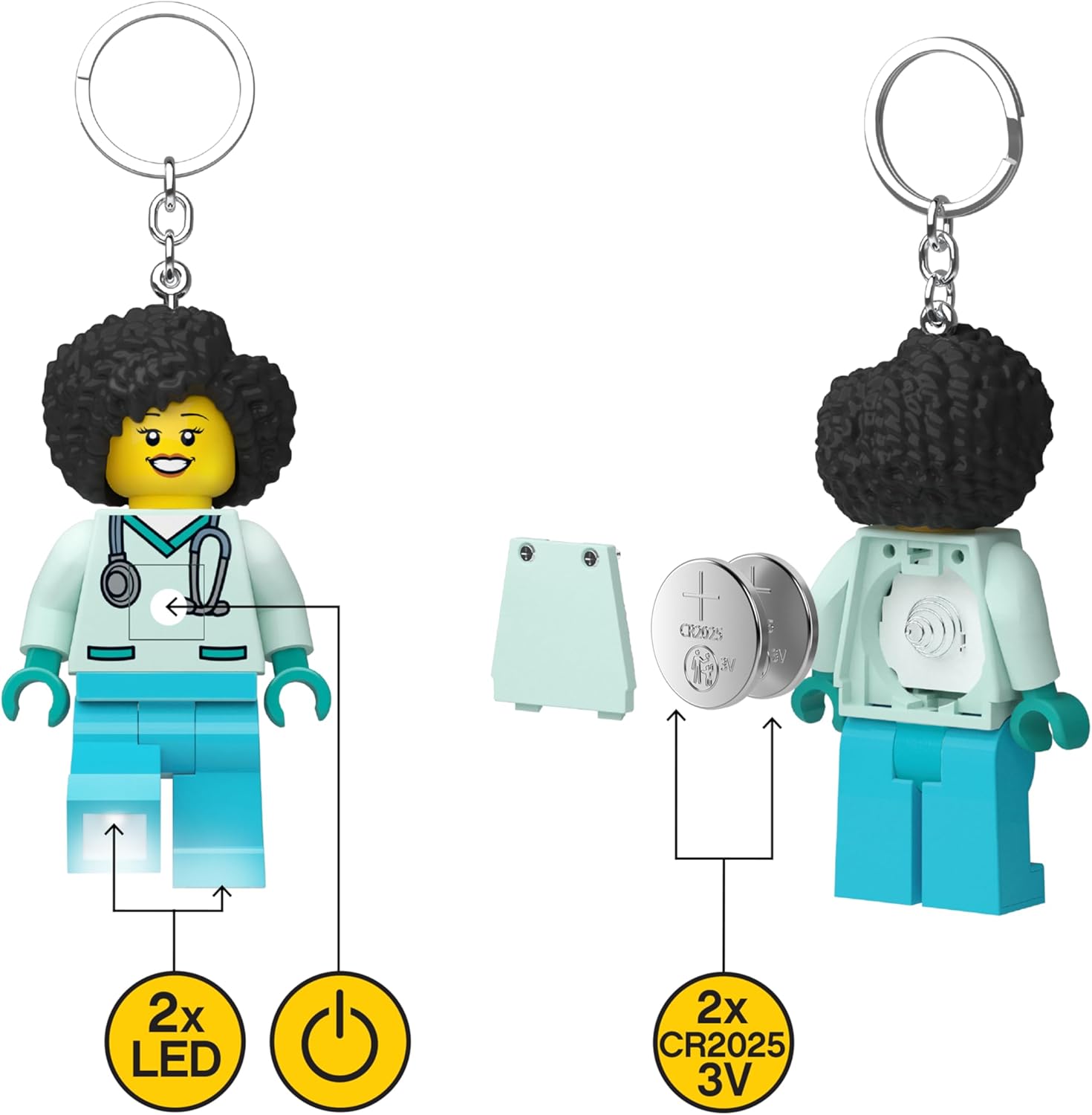 LEGO City Large 3 Inch Tall Figure Keychain Light