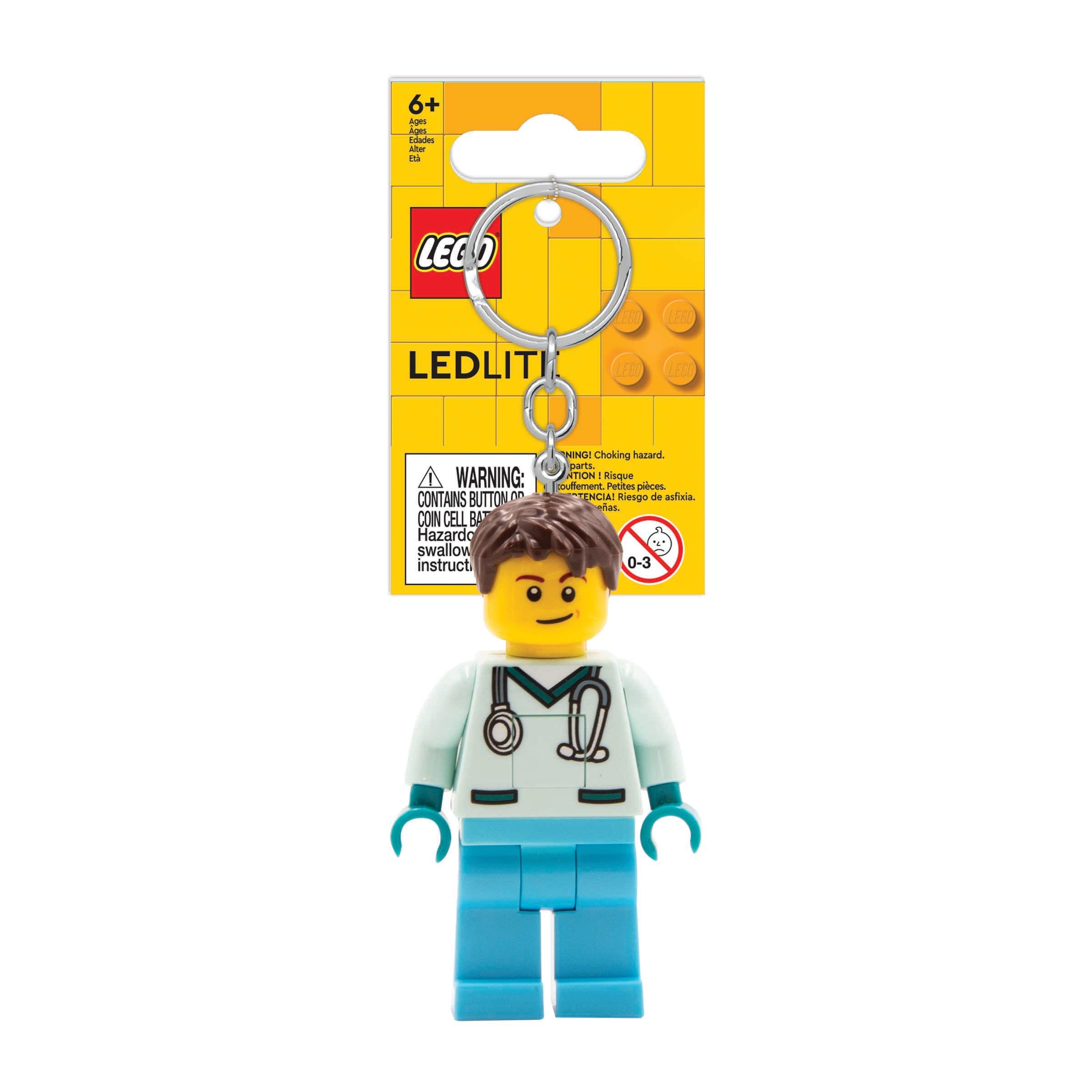 LEGO Minifigures Keychain Light - Male Nurse - 3 Inch Tall Figure (KE194H)