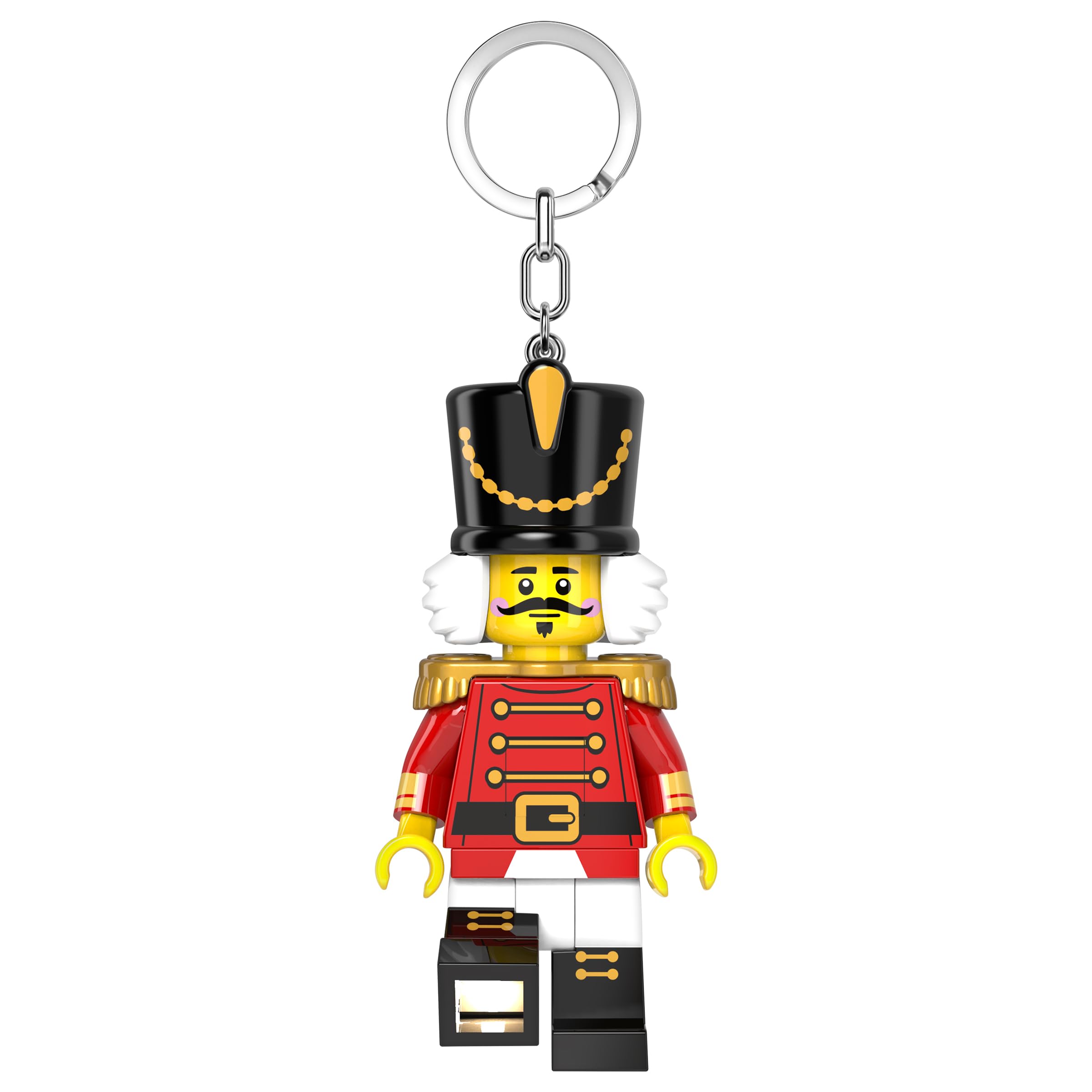 LEGO Minifigures Large 3 Inch Tall Figure Keychain Light - Nutcracker (KE214H), Bag charm with LED light