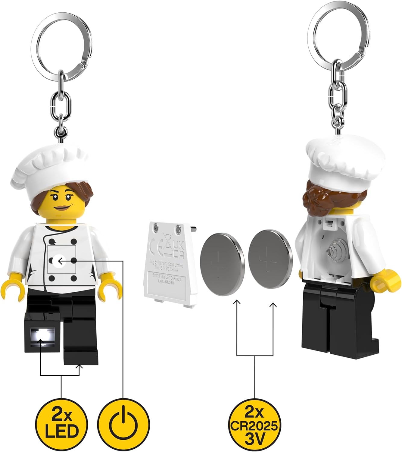 LEGO Minifigures Large 3 Inch Tall Figure Keychain Light