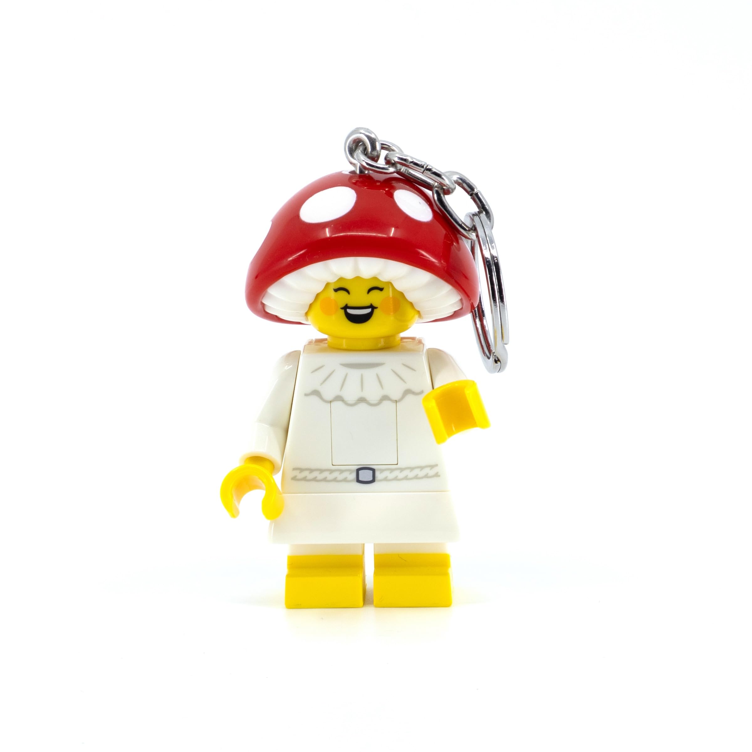 LEGO Minifigures Keychain Light - Mushroom Sprite (KE240H), Extra-Large 2.6 Inch Tall Figure, Easter Basket Stuffer