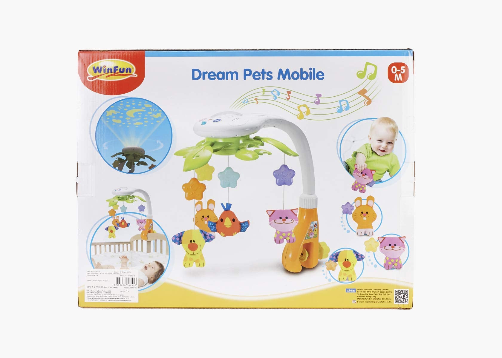 Winfun Dream Pets Mobile, Multicoloured