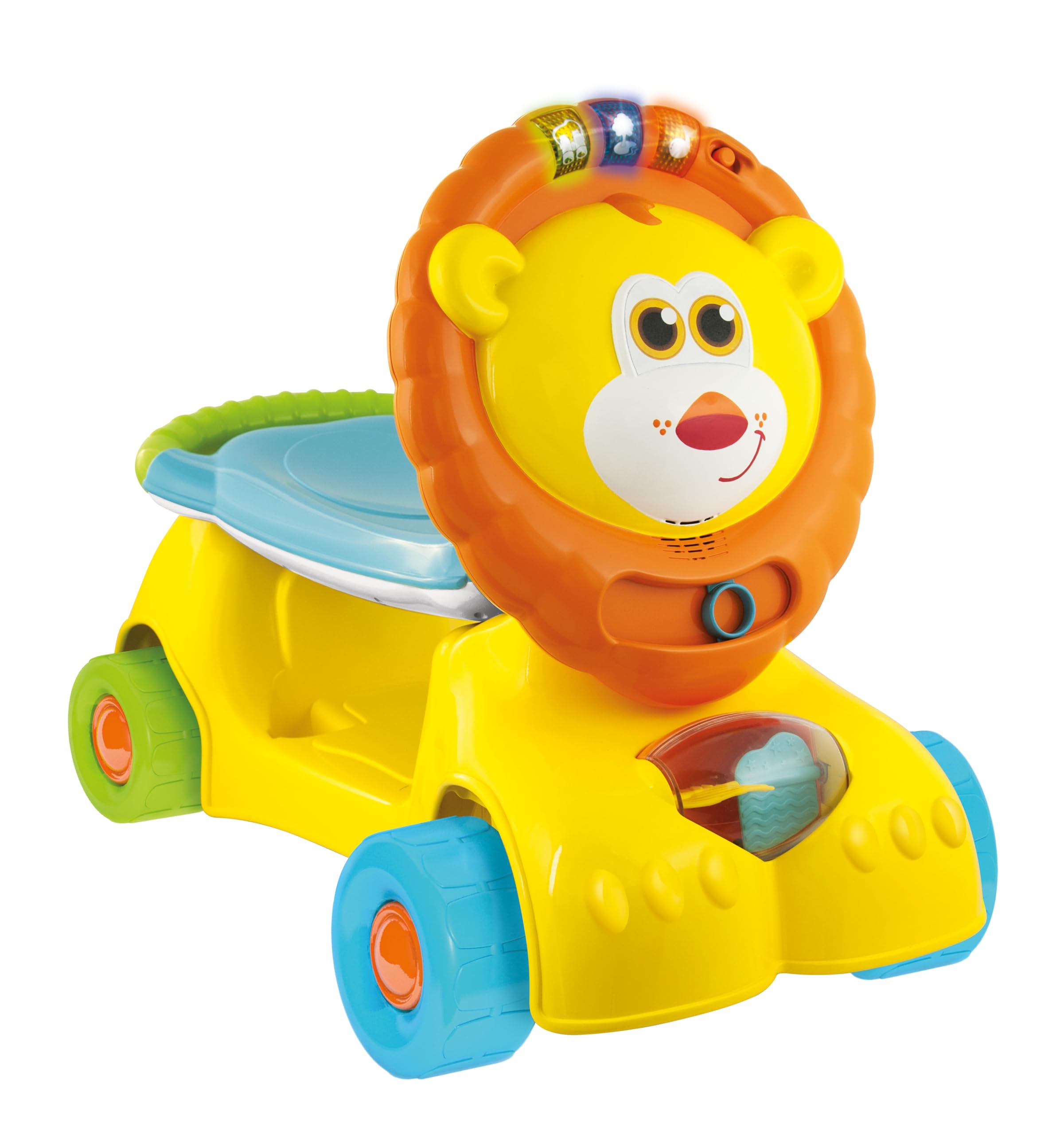 WinFun 3 In 1 Lion Ride On Scooter, Yellow/Blue