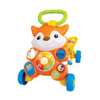 Winfun Grow with Me Fox Walker – 2-in-1 Sit & Play Baby Activity Walker with Lights Sounds Mirror Gears Beads & Learning…