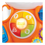 Winfun Grow with Me Fox Walker – 2-in-1 Sit & Play Baby Activity Walker with Lights, Sounds, Mirror, Gears, Beads & Learning Buttons – Developmental Toy for Ages 6–36 Months, Unisex Gift Idea