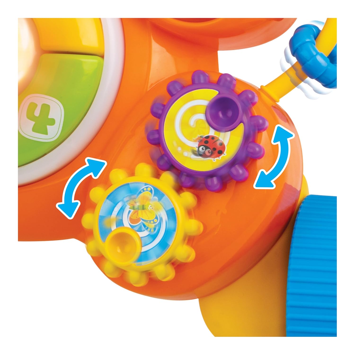 Winfun Grow with Me Fox Walker – 2-in-1 Sit & Play Baby Activity Walker with Lights, Sounds, Mirror, Gears, Beads & Learning Buttons – Developmental Toy for Ages 6–36 Months, Unisex Gift Idea