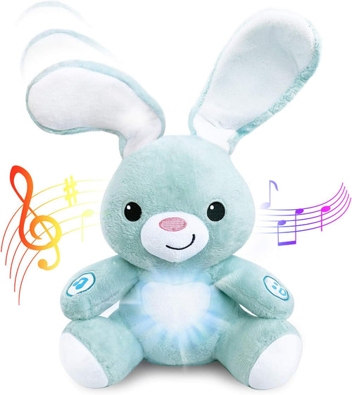 BabyBibi - Peluche de conejito de peluche suave interactivo, 16 pulgadas de alto, juguete Peek a Boo para edades de 6 meses a 5 años