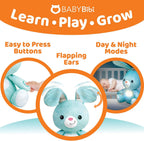BabyBibi - Peluche de conejito de peluche suave interactivo, 16 pulgadas de alto, juguete Peek a Boo para edades de 6 meses a 5 años