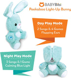 BabyBibi - Peluche de conejito de peluche suave interactivo, 16 pulgadas de alto, juguete Peek a Boo para edades de 6 meses a 5 años