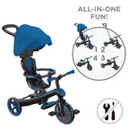 Globber Explorer Trike 4 in 1 Balance Bike Ride with Parent Handle