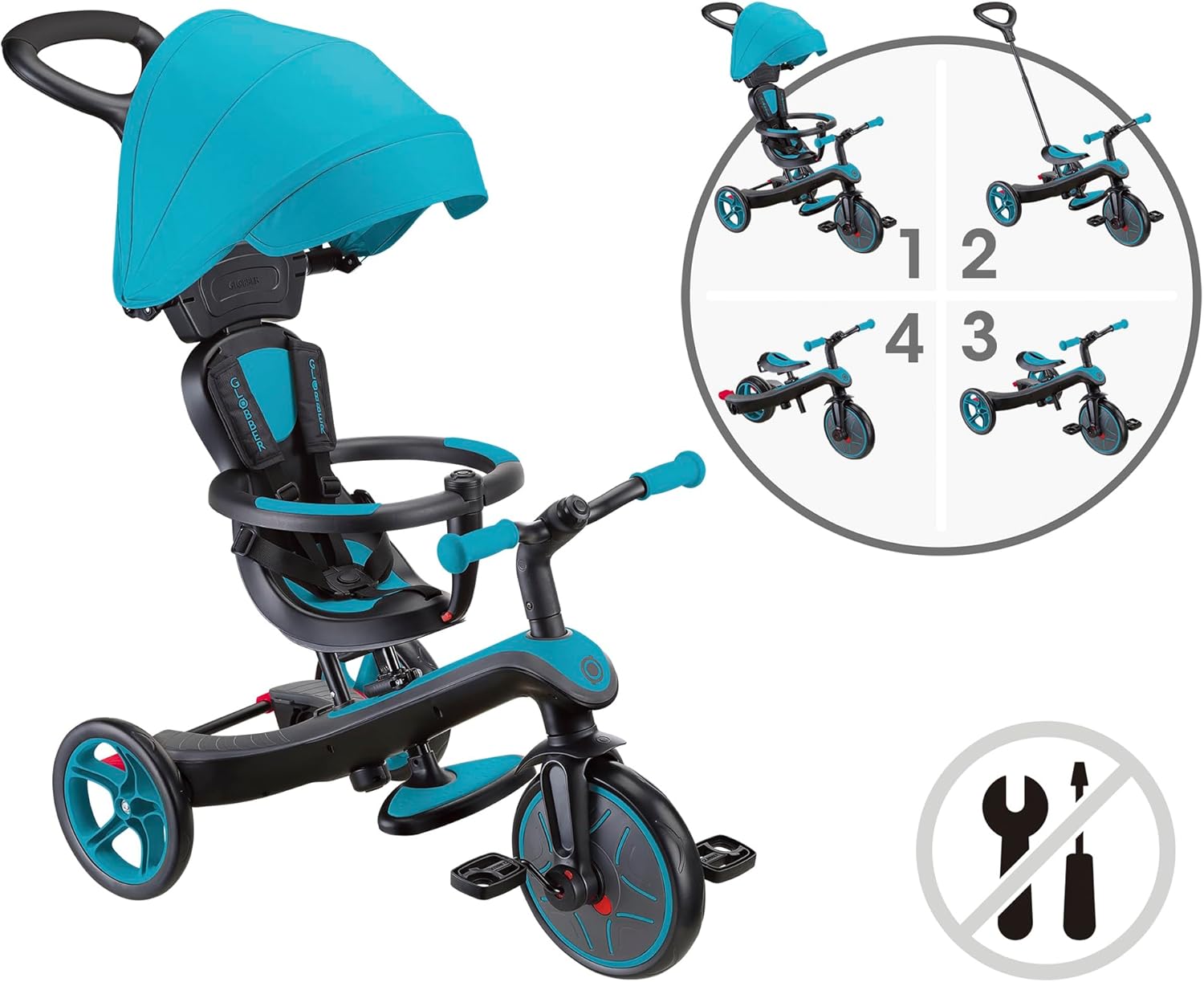 Globber - 4-in-1 Tricycle Explorer - Scalable tricycle and balance bike