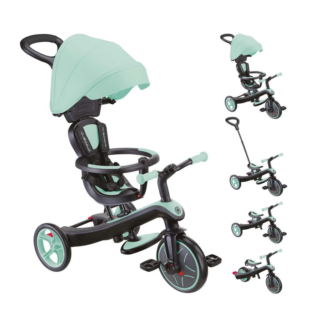 Globber Explorer Trike 4 in 1 Balance Bike Ride with Parent Handle