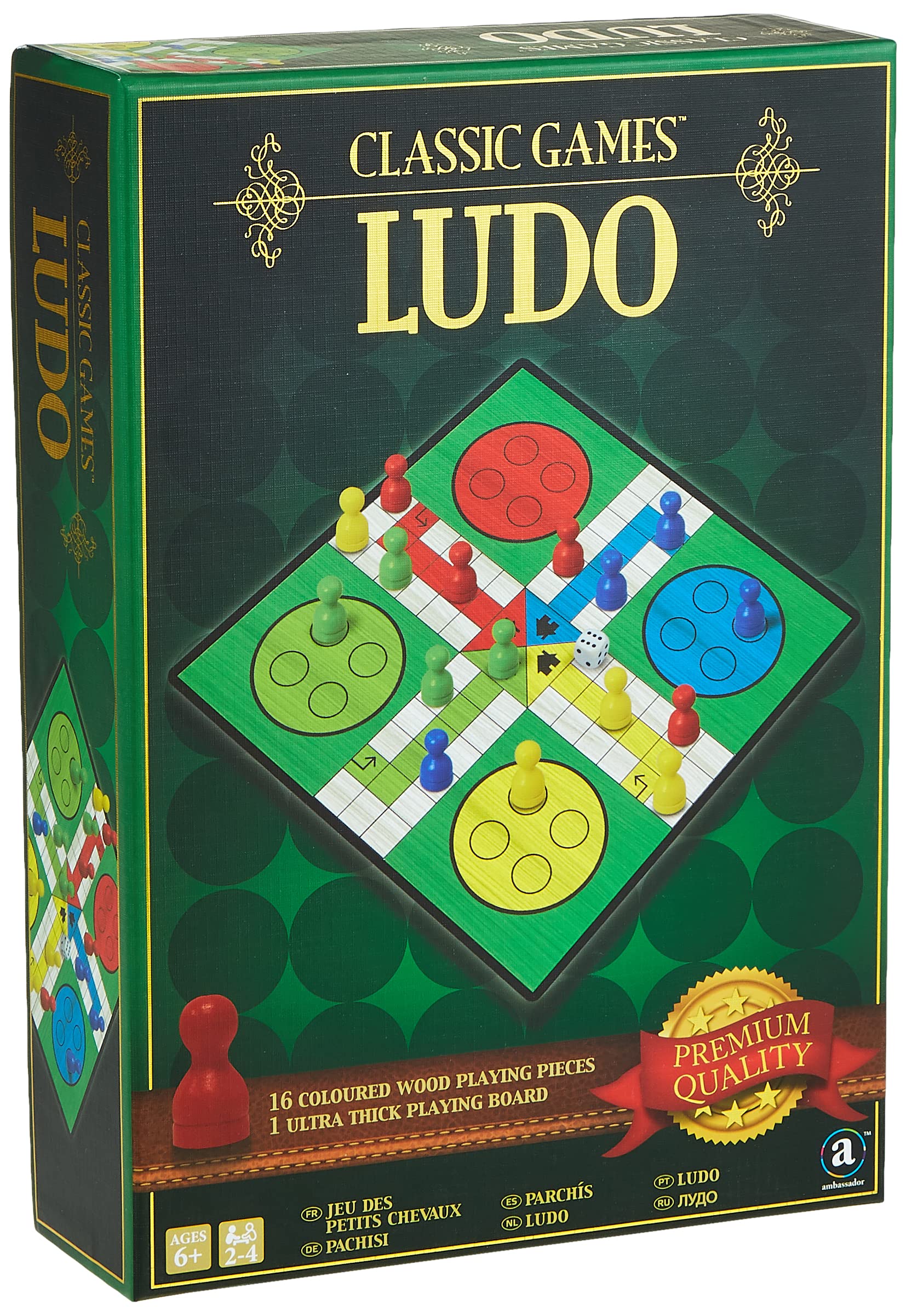 Classic Wooden Ludo/Parcheesi