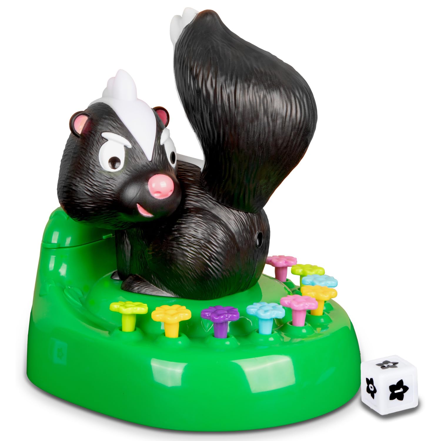 Ambassador Games: SKUNKED! - Kids Dice-Rolling & Luck Game, Funny Surprise Water Spray, Adorable Skunk & Flower Theme, Ages 4