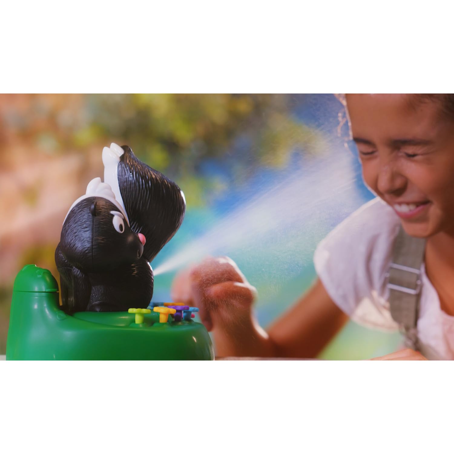 Ambassador Games: SKUNKED! - Kids Dice-Rolling & Luck Game, Funny Surprise Water Spray, Adorable Skunk & Flower Theme, Ages 4
