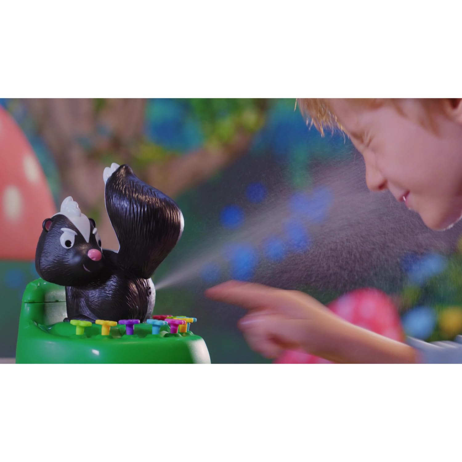 Ambassador Games: SKUNKED! - Kids Dice-Rolling & Luck Game, Funny Surprise Water Spray, Adorable Skunk & Flower Theme, Ages 4