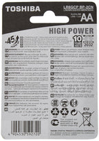 Toshiba Long-Lasting Vibration Resistance High Power Alkaline AA