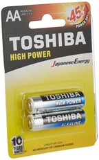 Toshiba Long-Lasting Vibration Resistance High Power Alkaline AA