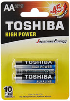 Toshiba Long-Lasting Vibration Resistance High Power Alkaline AA
