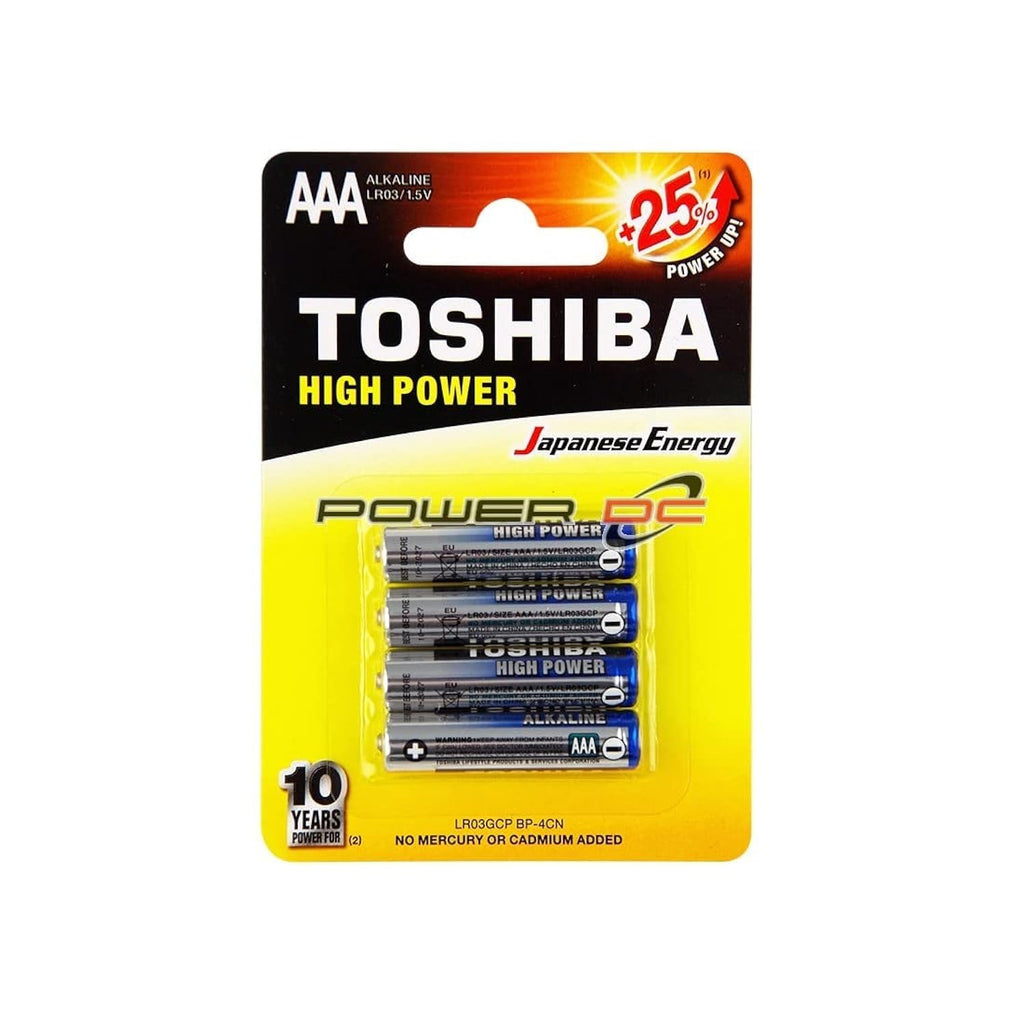 TOSHIBA Long-Lasting Vibration Resistance High Power Alkaline AAA