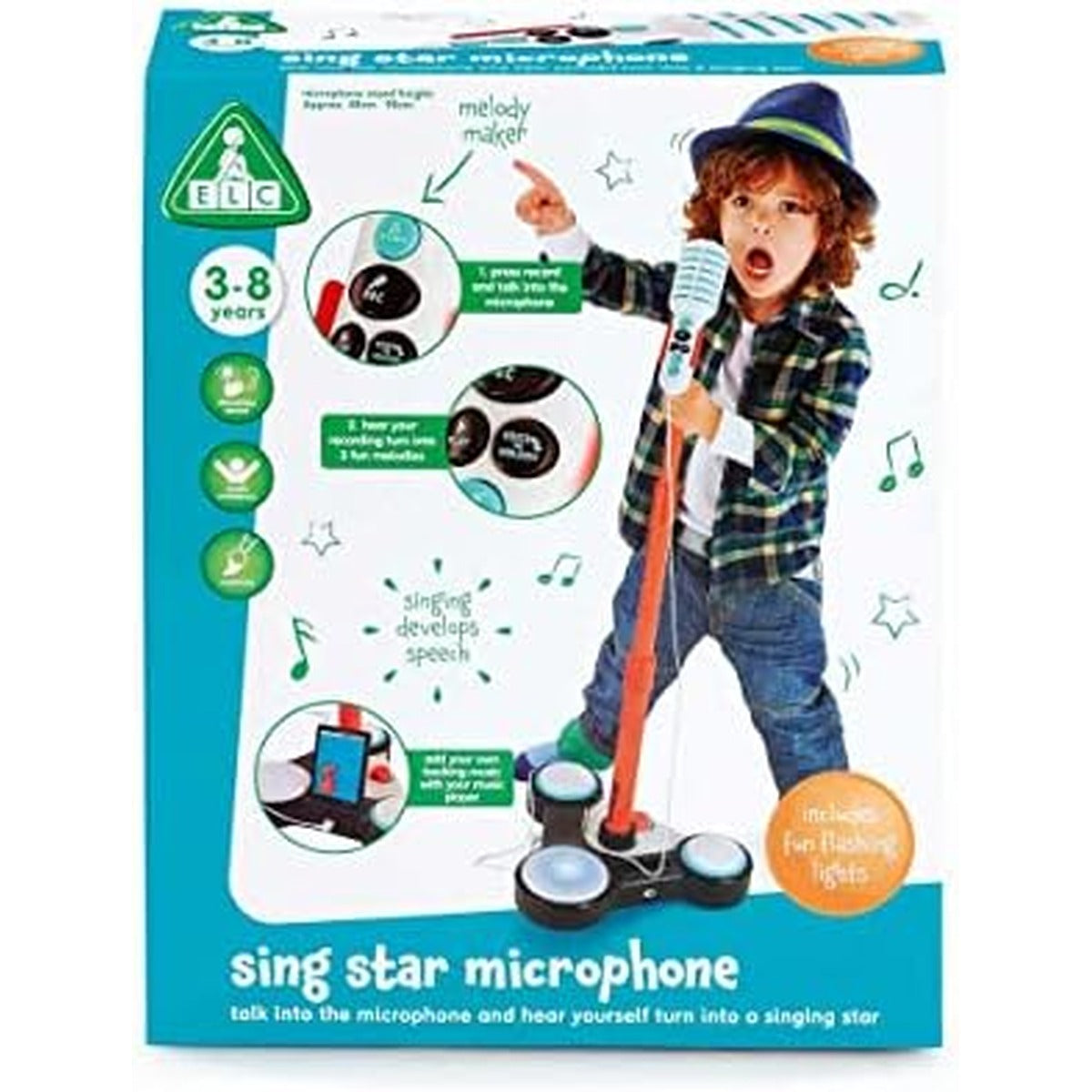 Early Learning Centre Music Sing Star Mic V21 Battery Operated, Musical Microphone, Dance