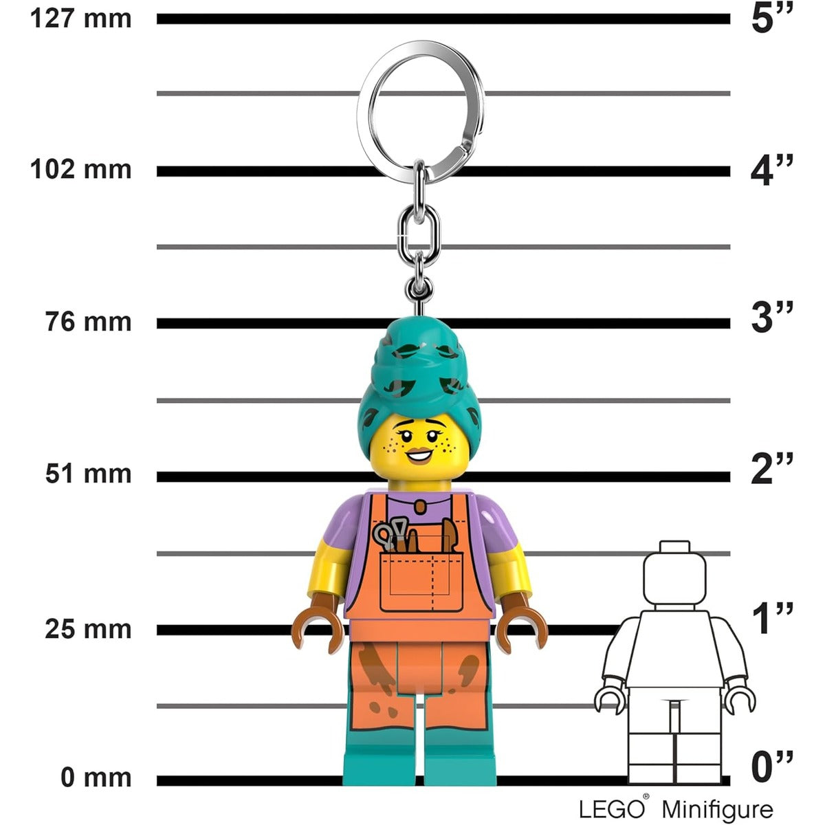 Lego Minifigures Large 3 Inch Tall Figure Keychain Light