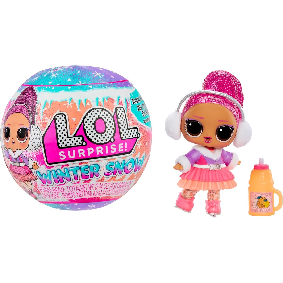 LOL Surprise Winter Snow Dolls Series 2 Collectible Tots with Outfits, Accessories, Snowball Style Packaging, Stickable Snow Play, Unboxing Toy Gift for Kids Girls Holiday Surprise Collection