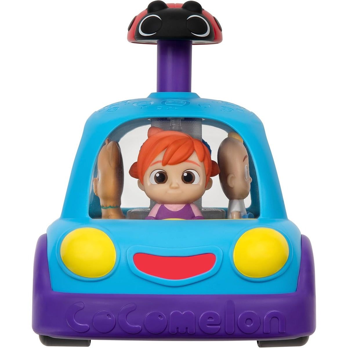 CoComelon Push 'N Sing - Coche familiar interactivo musical iluminado, personajes favoritos de los fanáticos y clips de canción, juguetes para niños pequeños y preescolares