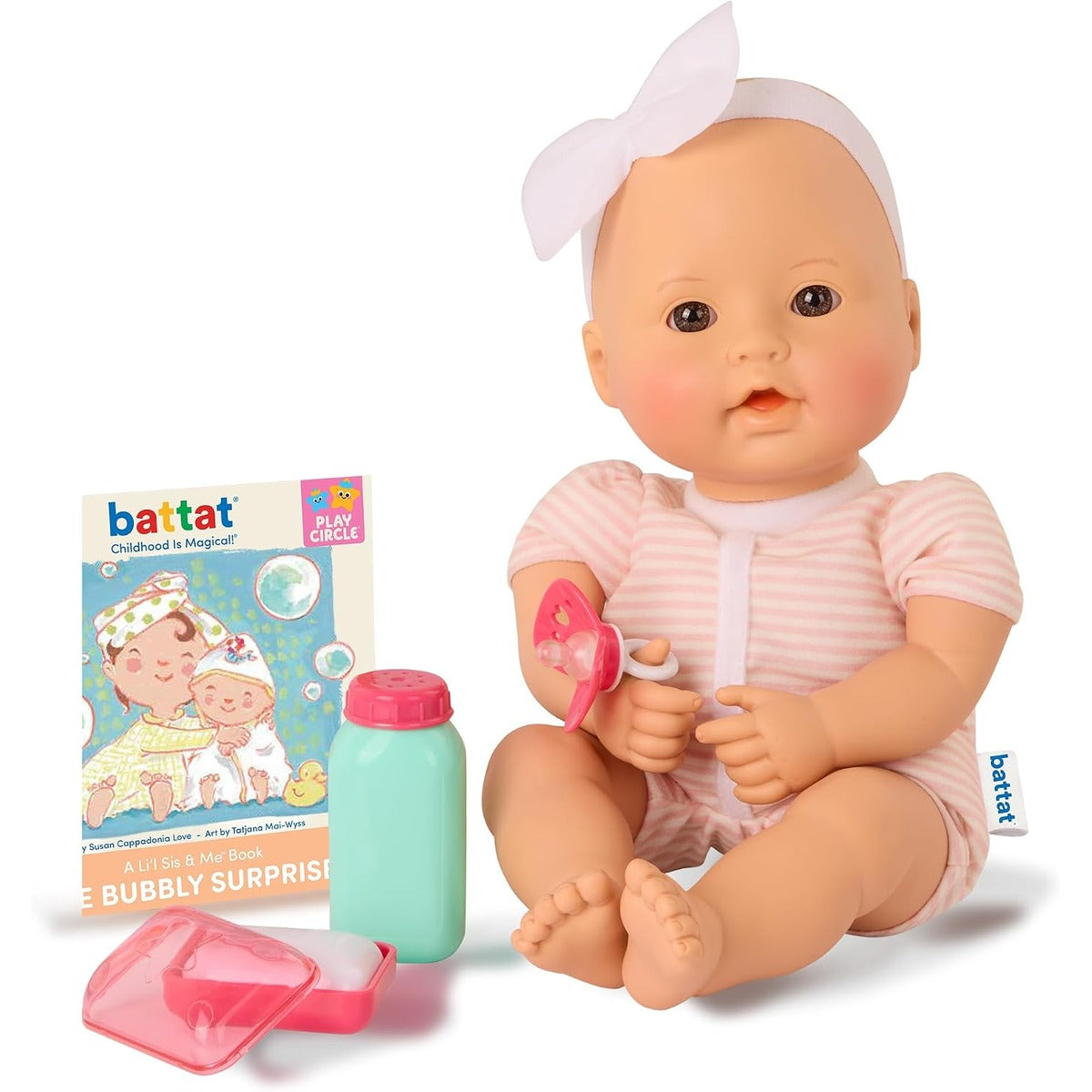 Baby Habibi Realistic Growing Up Baby Doll 14inch, Lifelike Design with Realistic Features, Drinks Milk, Shrinks & Grows, Includes Accessories & Removable Trendy Outfit for Interactive Play, Ages 3+