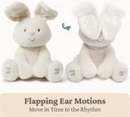GUND Baby Flora The Bunny Animated Plush, Singing Stuffed Animal Toy for Ages 0 and Up, Cream, 12" (Styles May Vary)