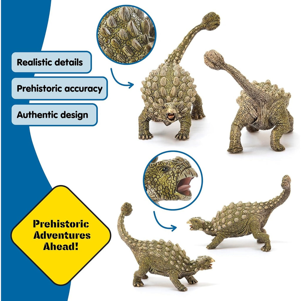 Schleich Dinosaurs Anklyosaurus Dinosaur Figurine with Realistic