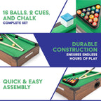Power Play Table Top Pool Game, 20 Inch