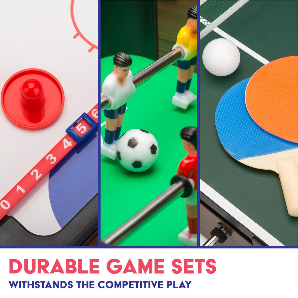 Power Play TY6155 Powerplay 3 in 1 Top Games, Mini Football