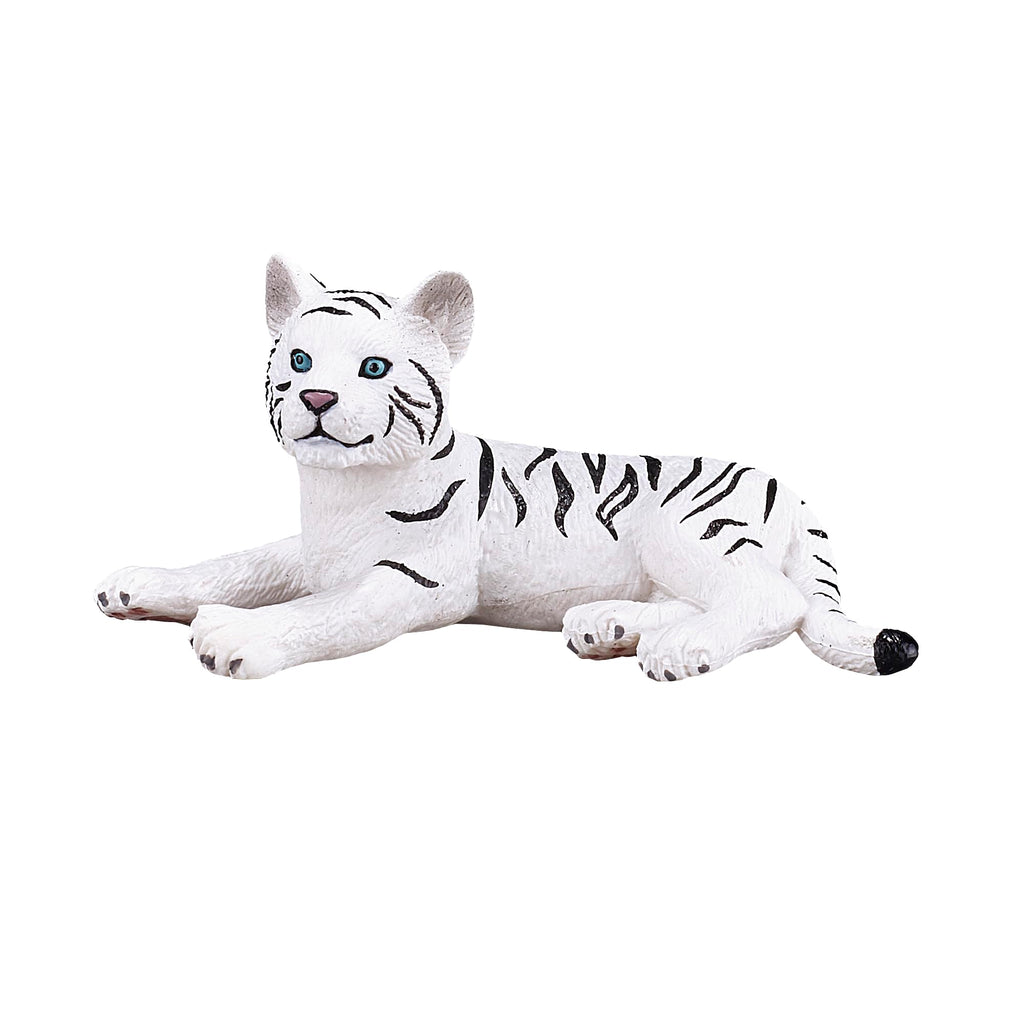 MOJO White Tiger cub Lying Down Toy Figure