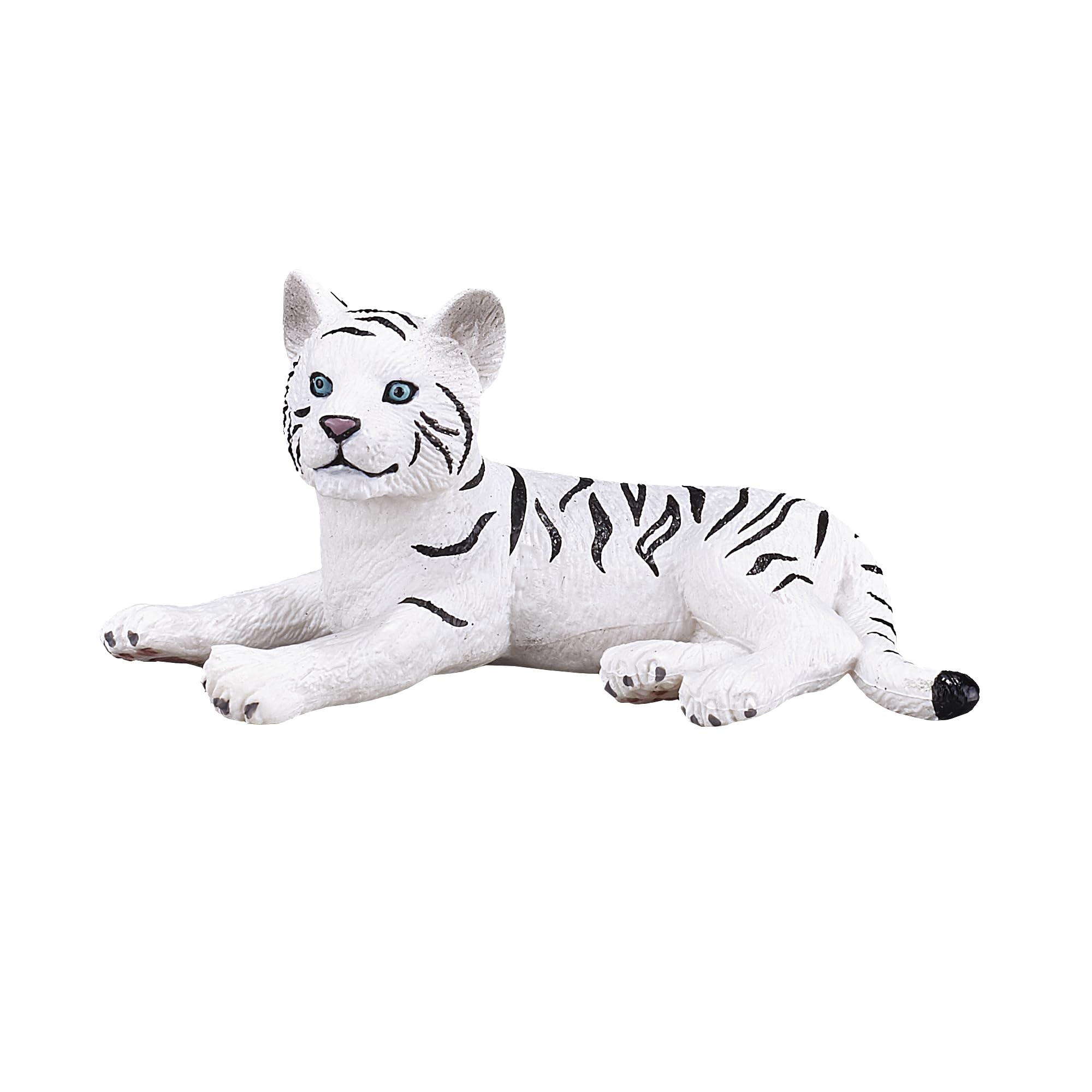MOJO White Tiger cub Lying Down Toy Figure