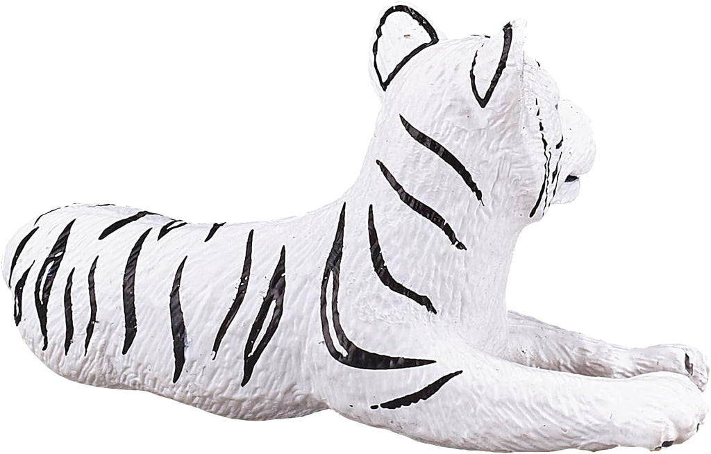 MOJO White Tiger cub Lying Down Toy Figure