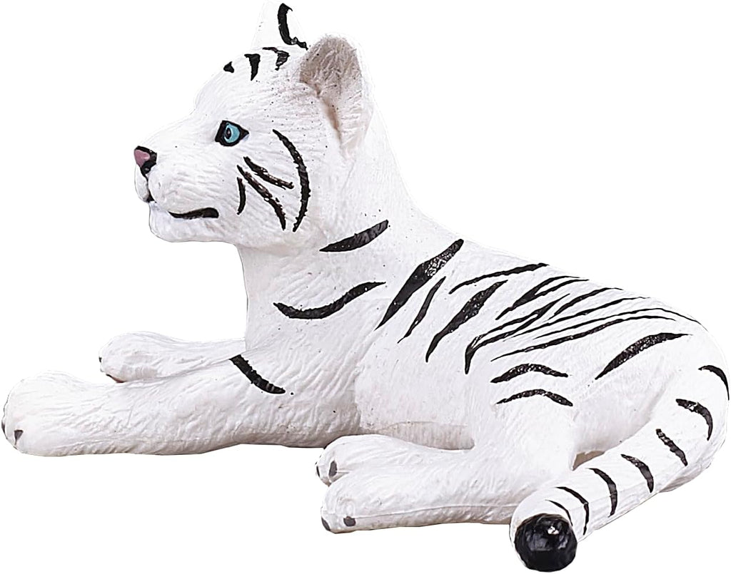 MOJO White Tiger cub Lying Down Toy Figure