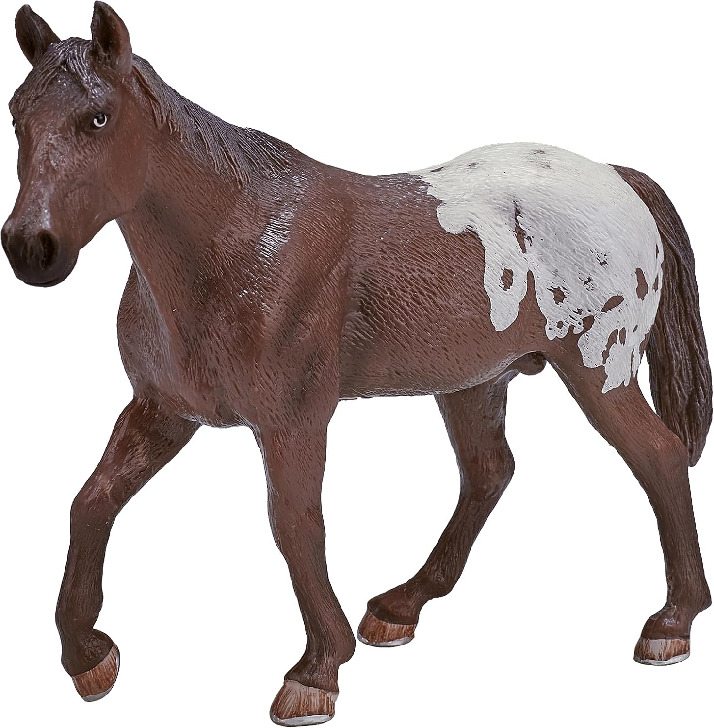 MOJO Appaloosa Stallion with a Chestnut Blanket Realistic Horse Toy