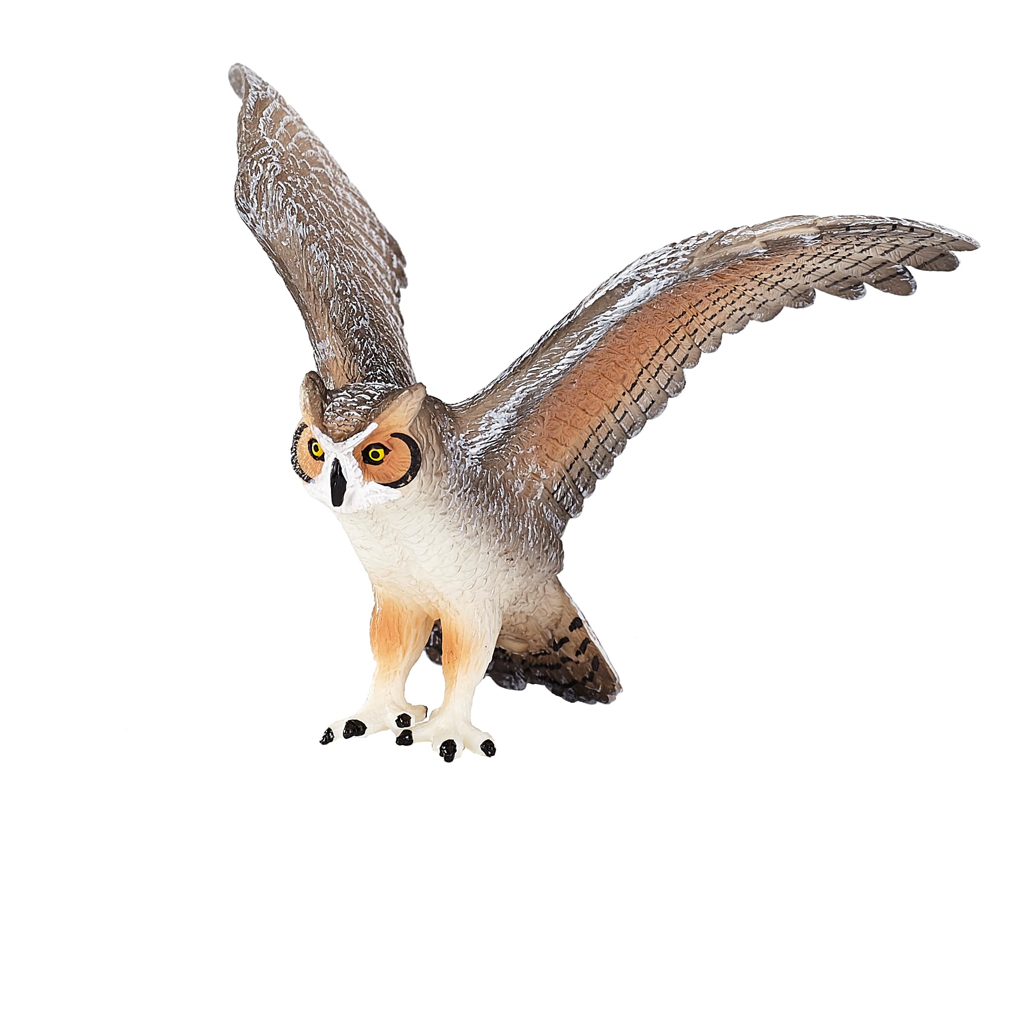 MOJO Great Horned Owl Realistic International Wildlife Toy Replica Hand Painted Figurine