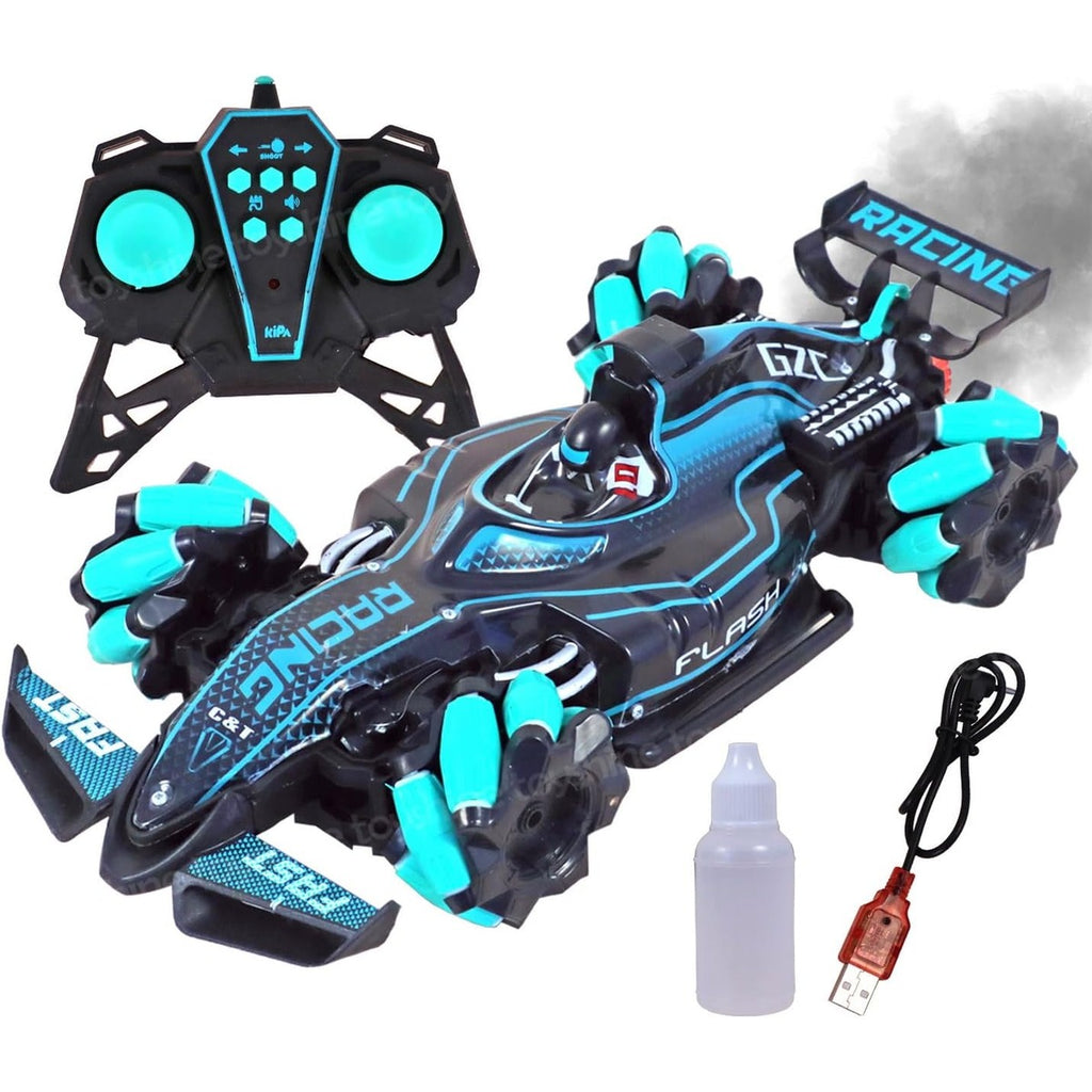 Toyshine F1 Fast RC Drift Car, Remote Control Car LED Lights 4WD 2.4GHz 360°Rotating RC Race Sport Stunt Car, High Speed Formula 1 Model Vehicle Toys Birthday Gifts for Kids Boys Age of 6-12 -Green