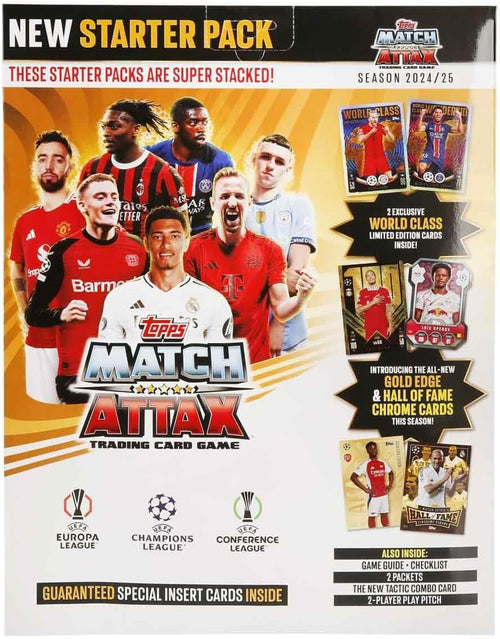 2024-25 Topps Match Attax Champions League Cards - Starter Pack (Album, 27 Cards + 2 LE)