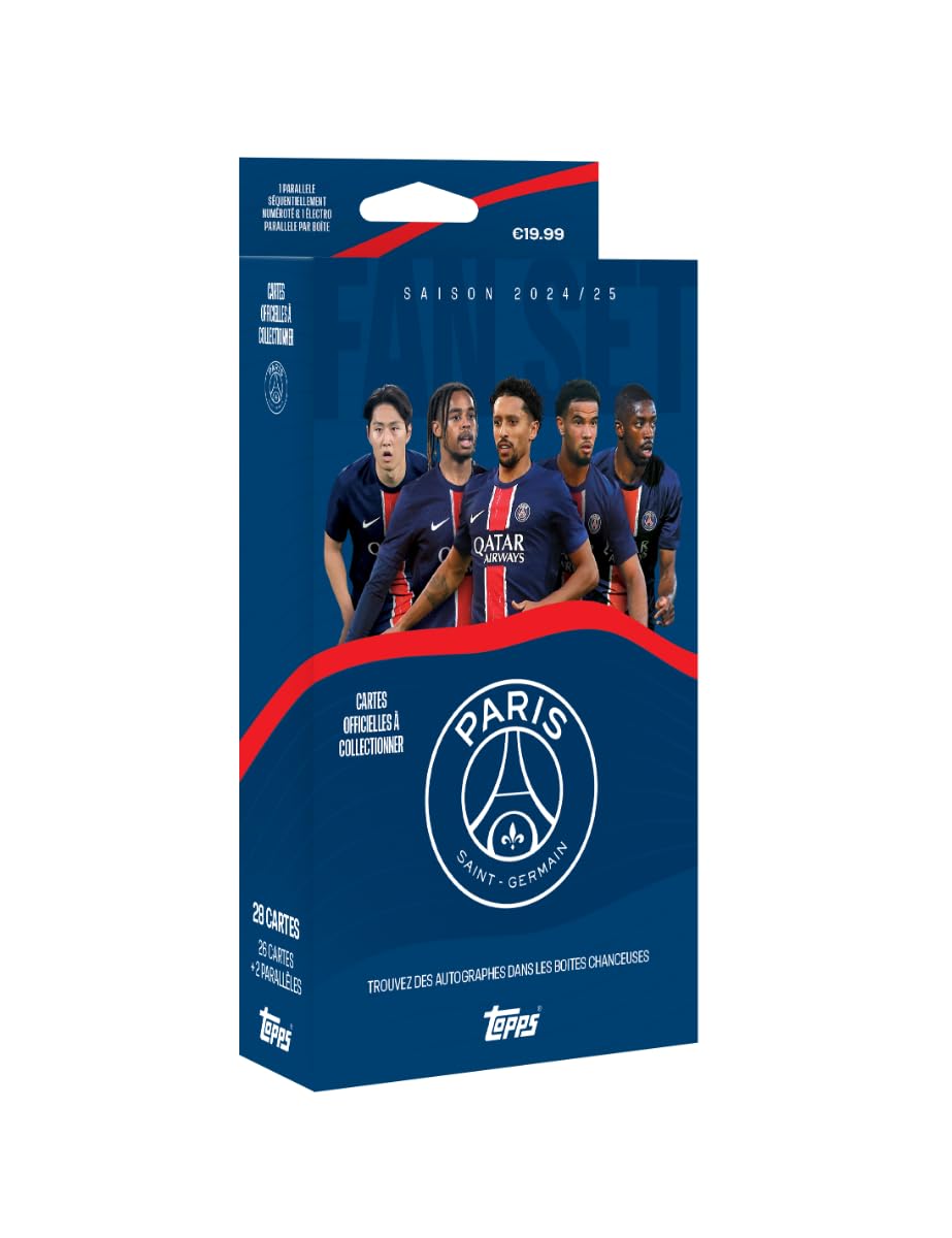 Topps - PSG Paris Saint-Germain Fan Set Collectible Cards 2023/24-28 Cards