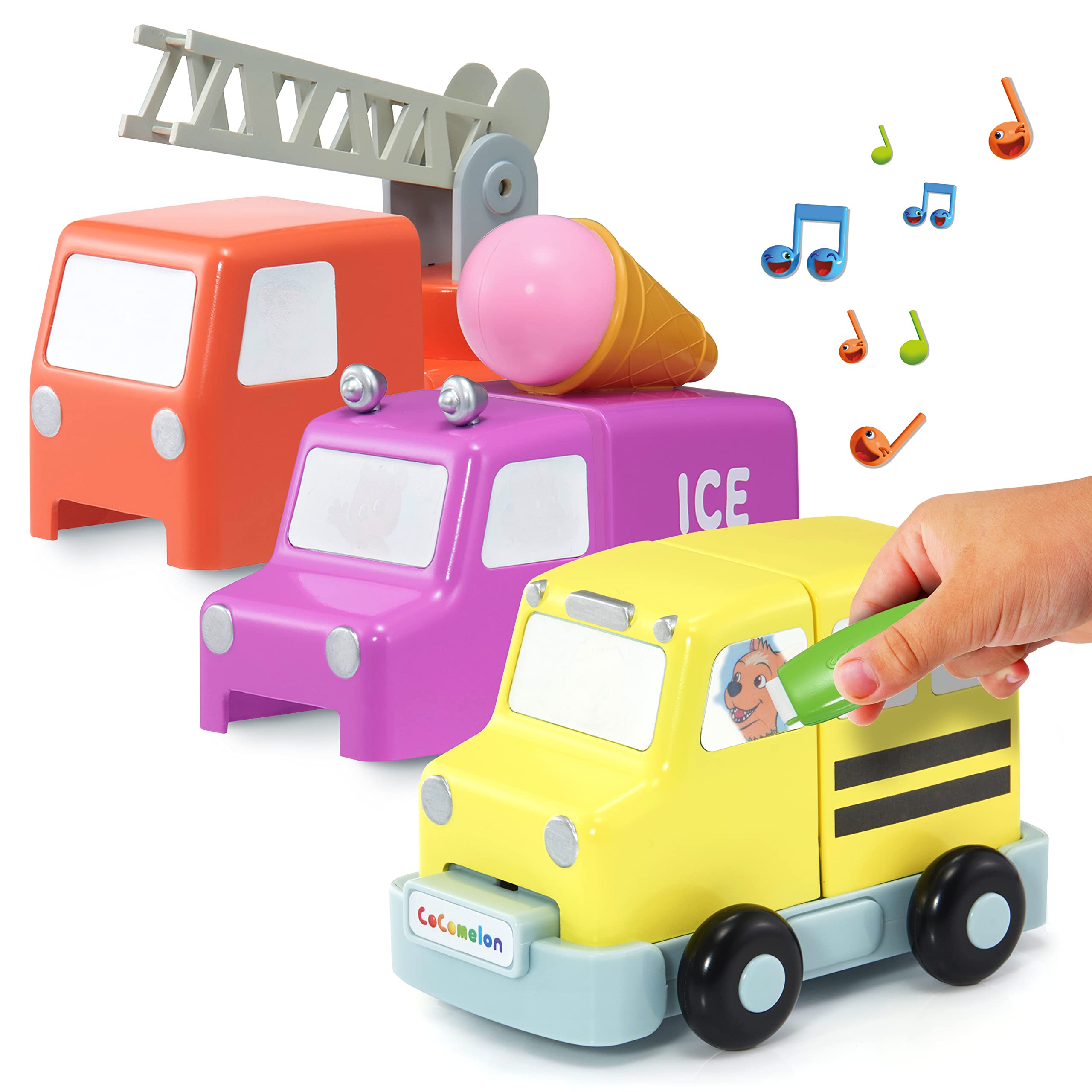 Wow! PODS CoComelon Toys Build & Reveal Musical Vehicles