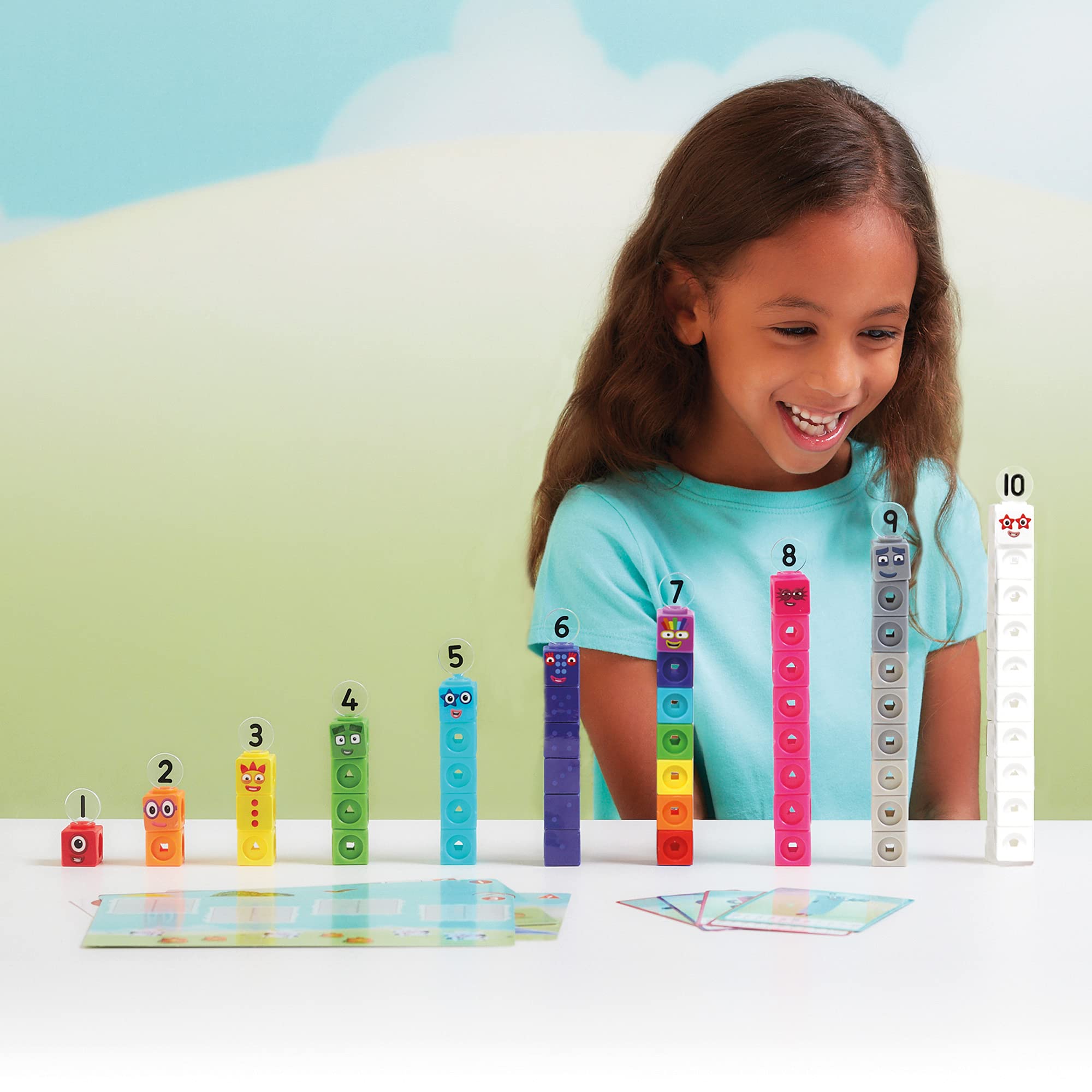 Learning Resources LSP0949-UK MathLink Cubes Numberblocks 1-10 Activity Set