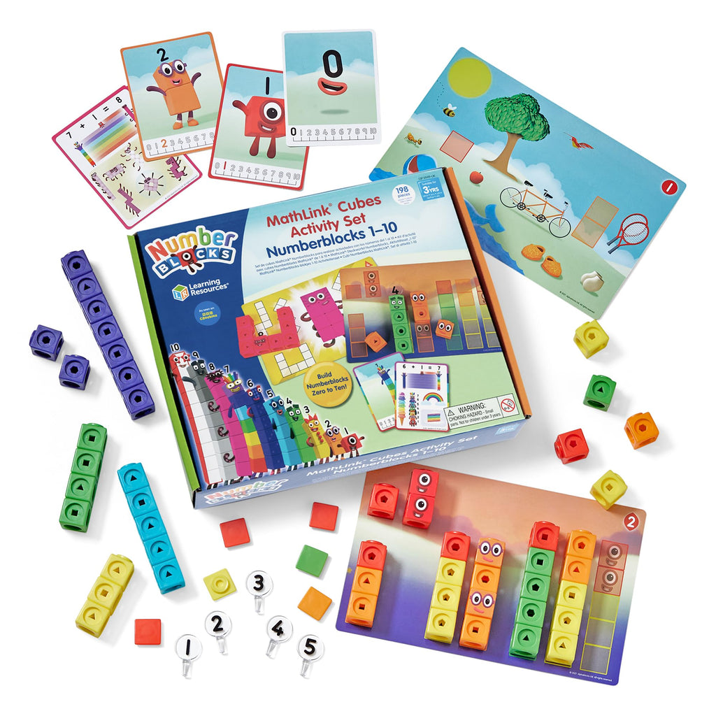 Learning Resources LSP0949-UK MathLink Cubes Numberblocks 1-10 Activity Set