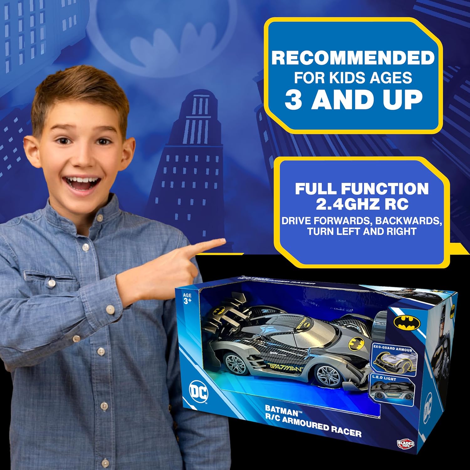 BLADEZ Batman RC Armoured Racer, DC Comics