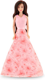 Fulla Doll with Dress-Up Closet, Mix-and-Match Outfits, Storage Compartments Pretend Play Fashion Wardrobe for Girls